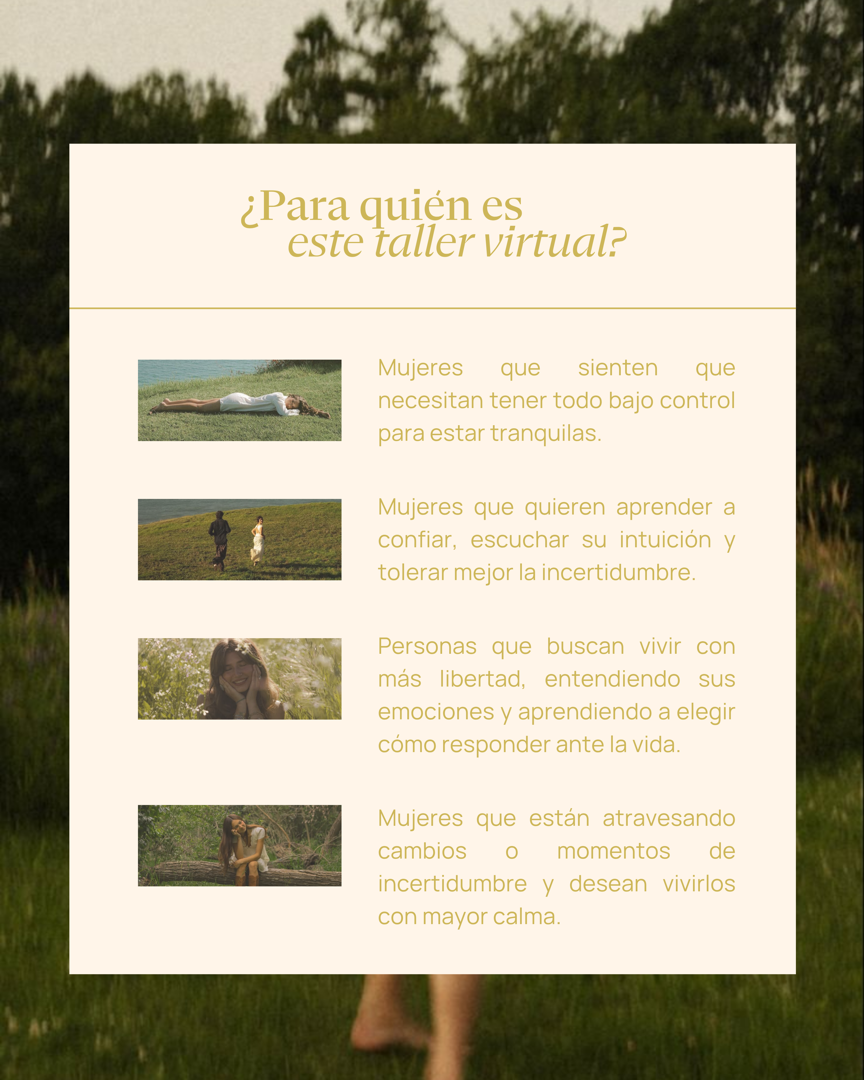 El arte de vivir sin querer controlarlo todo