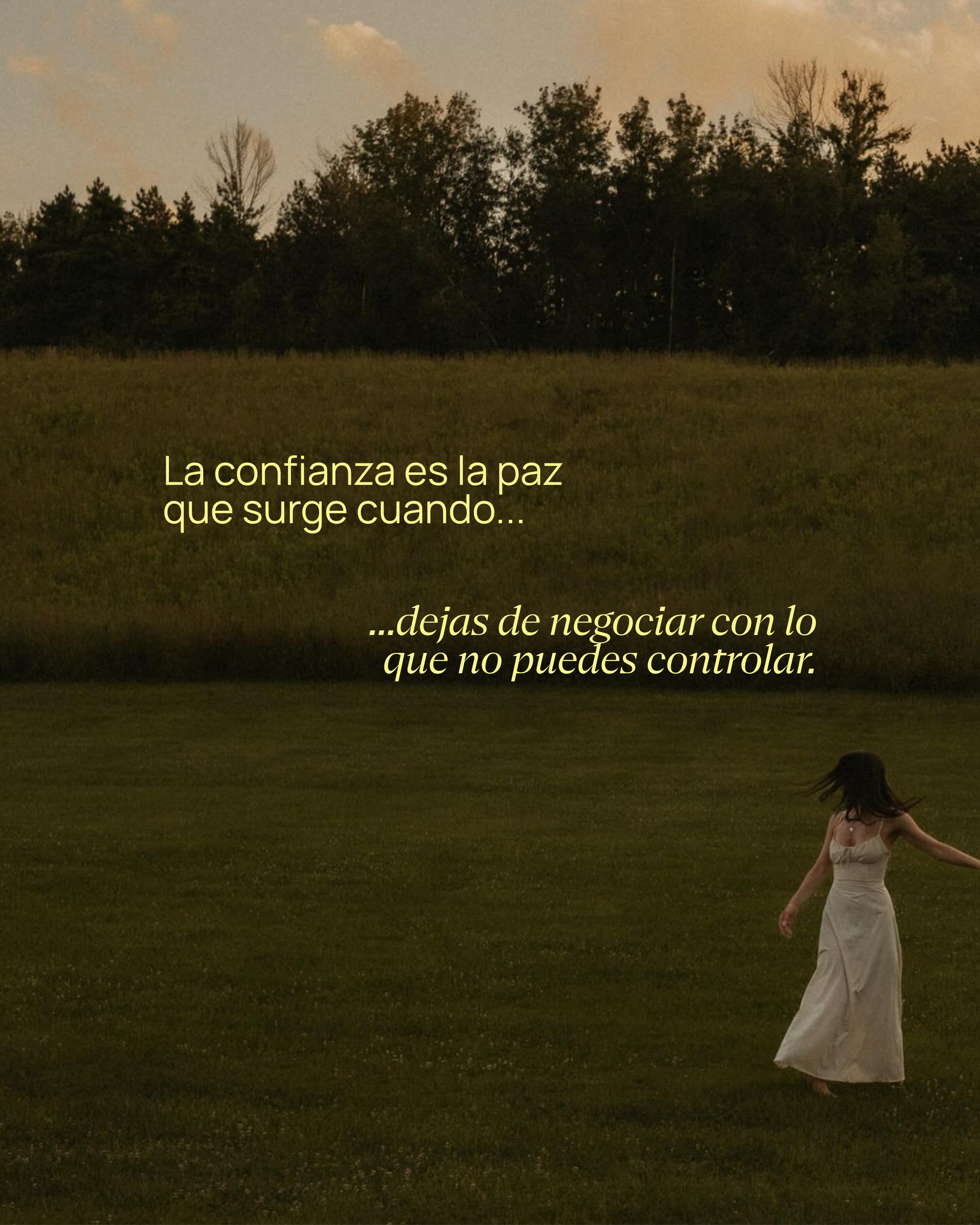 El arte de vivir sin querer controlarlo todo